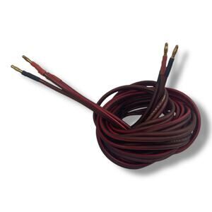 Micca 14 Gauge Pure Copper Speaker Wire, 6 Feet 2 Pack, Gold Plated Banana Plug